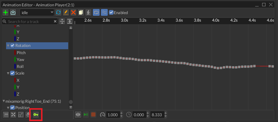 animation editor add key